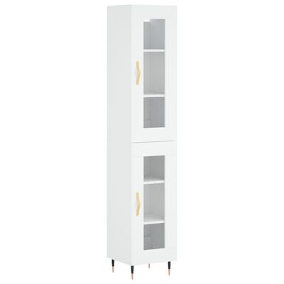 vidaXL Skříň highboard bílá 34,5 x 34 x 180 cm kompozitní dřevo