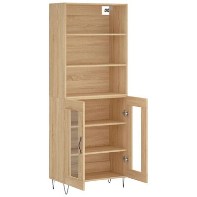 vidaXL Skříň highboard dub sonoma 69,5 x 34 x 180 cm kompozitní dřevo