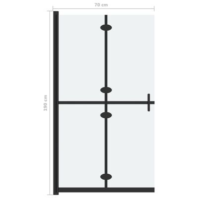 vidaXL Skládací sprchová zástěna mléčné ESG sklo 70 x 190 cm