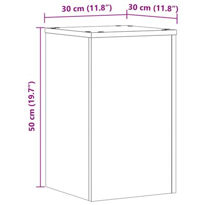 vidaXL Stojany na rostliny 2 ks hnědý dub 30x30x50 cm kompozitní dřevo