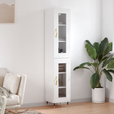 vidaXL Skříň highboard bílá 34,5 x 34 x 180 cm kompozitní dřevo