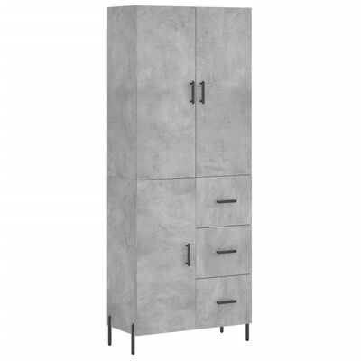 vidaXL Skříň highboard betonově šedá 69,5x34x180 cm kompozitní dřevo