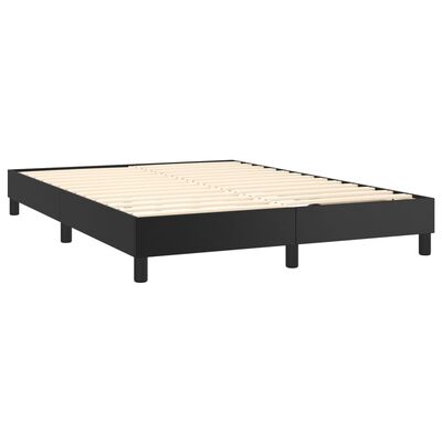 vidaXL Box spring postel s matrací černá 140x200 cm umělá kůže