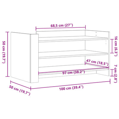 vidaXL Konferenční stolek betonově šedý 100x50x50 cm kompozitní dřevo