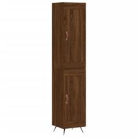 vidaXL Skříň highboard hnědý dub 34,5 x 34 x 180 cm kompozitní dřevo