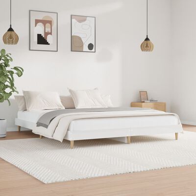 vidaXL Rám postele bílý s vysokým leskem 120 x 200 cm kompozitní dřevo