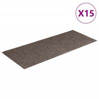 vidaXL Samolepící nášlapy na schody obdélníkové 15 ks 60x25 cm krémové