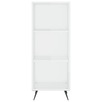 vidaXL Skříň highboard bílá s vysokým leskem 34,5x34x180 cm kompozit