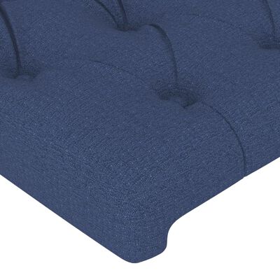 vidaXL Čelo postele 4 ks modré 90 x 7 x 78/88 cm textil