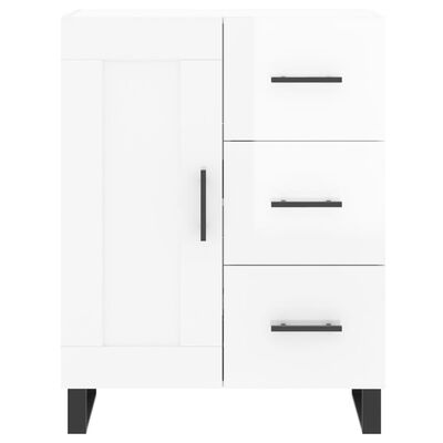 vidaXL Skříň highboard lesklá bílá 69,5 x 34 x 180 cm kompozitní dřevo