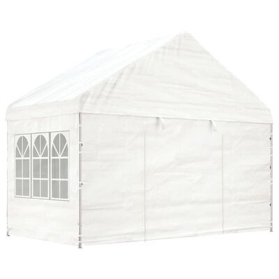 vidaXL Altán se střechou bílý 11,15 x 4,08 x 3,22 m polyethylen