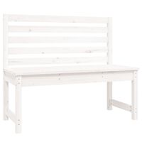 vidaXL Zahradní lavice bílá 109 cm masivní borové dřevo