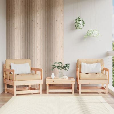 vidaXL Zahradní židle s poduškami 2 ks masivní borové dřevo