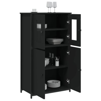 vidaXL Skříň highboard černá 62 x 32 x 106,5 cm kompozitní dřevo