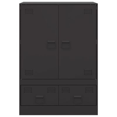 vidaXL Highboard černý 67 x 39 x 95 cm ocel