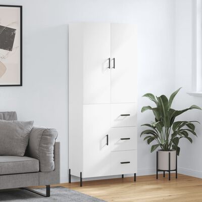 vidaXL Skříň highboard bílá 69,5 x 34 x 180 cm kompozitní dřevo