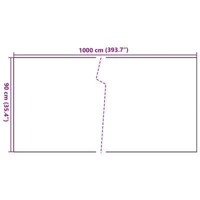 vidaXL Balkonová zástěna hnědá a černá 1 000 x 90 cm polyratan