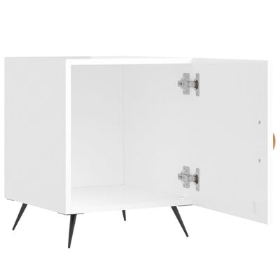 vidaXL Noční stolky 2 ks lesklé bílé 40 x 40 x 50 cm kompozitní dřevo