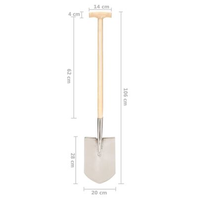 vidaXL Zahradní rýč s T rukojetí nerezová ocel a jasanové dřevo