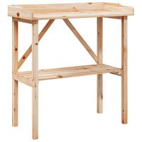 vidaXL Přesazovací stůl s policí 78x38x82,5 cm masivní jedlové dřevo