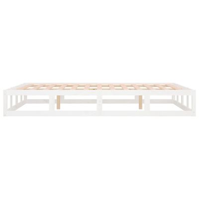 vidaXL Rám postele bílý 140 x 190 cm masivní dřevo