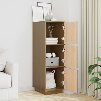 vidaXL Skříň highboard medově hnědá 34x40x108,5 cm masivní borovice