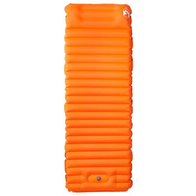 vidaXL Samonafukovací kempingová matrace s polštářem 1 osoba oranžová