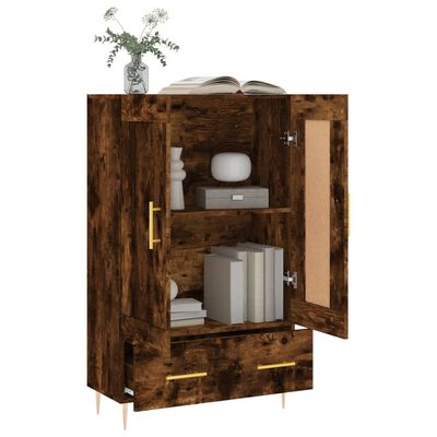 vidaXL Skříň highboard kouřový dub 69,5 x 31 x 115 cm kompozitní dřevo