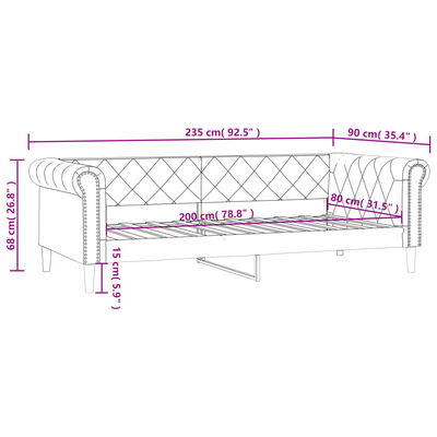 vidaXL Válenda krémová 80 x 200 cm umělá kůže