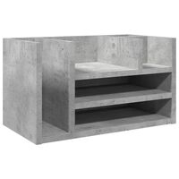vidaXL Stolní organizér betonově šedý 44,5x24x25 cm kompozitní dřevo
