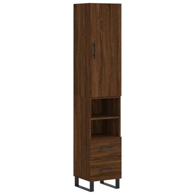 vidaXL Skříň highboard hnědý dub 34,5 x 34 x 180 cm kompozitní dřevo