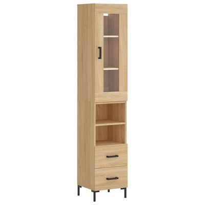 vidaXL Skříň highboard dub sonoma 34,5 x 34 x 180 cm kompozitní dřevo