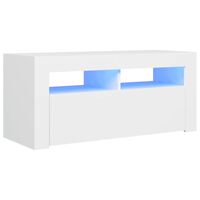 vidaXL TV skříňka s LED osvětlením bílá 90 x 35 x 40 cm