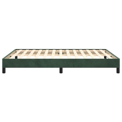 vidaXL Rám postele tmavě zelený 140 x 200 cm samet