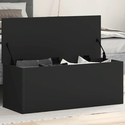 vidaXL Úložný box černý 90 x 35 x 35 cm kompozitní dřevo