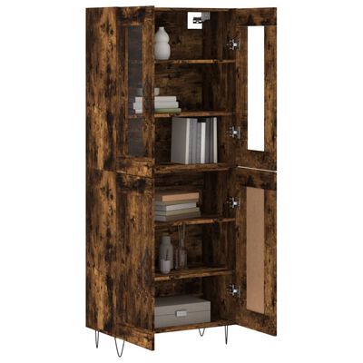 vidaXL Skříň highboard kouřový dub 69,5 x 34 x 180 cm kompozitní dřevo