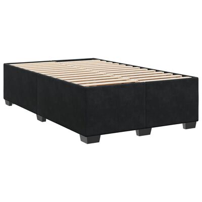 vidaXL Box spring postel s matrací černá 120 x 190 cm samet