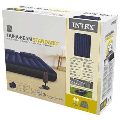 Intex Dura-Beam Nafukovací postel s pumpou 152 x 203 x 25 cm modrá