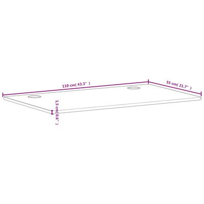 vidaXL Deska psacího stolu 110 x 55 x 1,5 cm masivní bukové dřevo