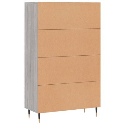 vidaXL Skříň highboard šedá sonoma 69,5 x 31 x 115 cm kompozitní dřevo