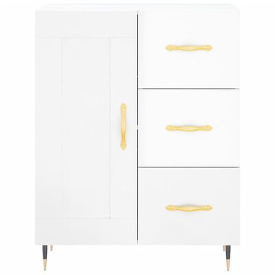 vidaXL Skříň highboard lesklá bílá 69,5 x 34 x 180 cm kompozitní dřevo