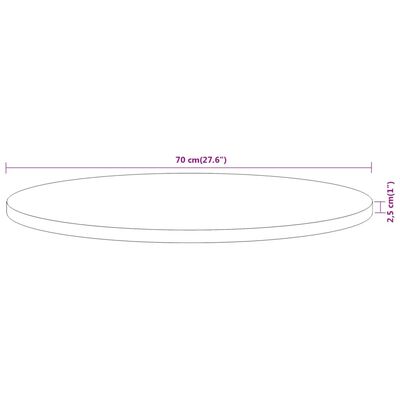 vidaXL Stolní deska Ø 70 x 2,5 cm kulatá masivní akáciové dřevo