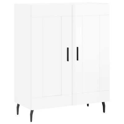 vidaXL Skříň highboard lesklá bílá 69,5 x 34 x 180 cm kompozitní dřevo