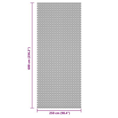 vidaXL Kempingová podložka antracitová 6 x 2,5 m