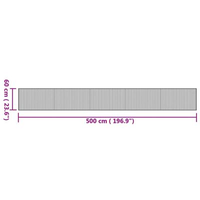 vidaXL Koberec obdélníkový přírodní 60 x 500 cm bambus