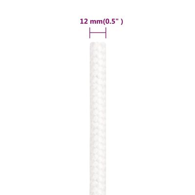 vidaXL Lodní lano celobílé 12 mm 50 m polypropylen