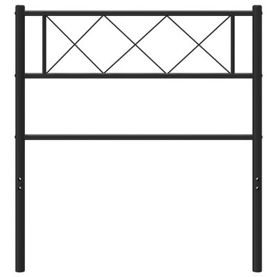 vidaXL Kovové čelo postele černé 80 cm