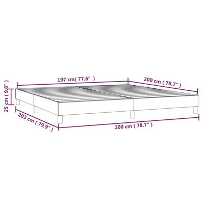 vidaXL Rám postele šedá 200 x 200 cm umělá kůže