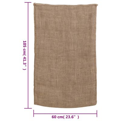 vidaXL Jutové pytle 10 ks 60 x 105 cm 100% juta 220 g/m²