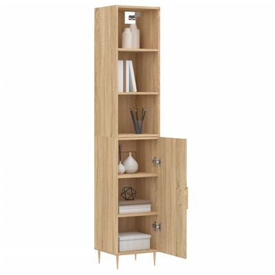 vidaXL Skříň highboard dub sonoma 34,5 x 34 x 180 cm kompozitní dřevo